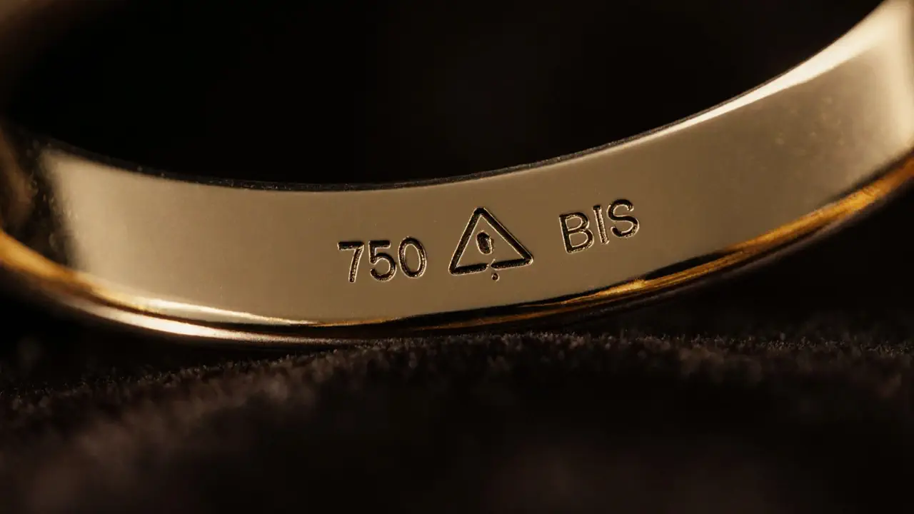 Клеймо на золотом изделии 750 пробы