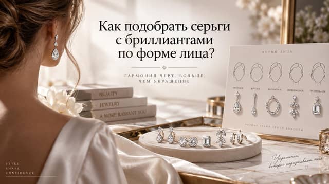 Как подобрать серьги с бриллиантами по форме лица?