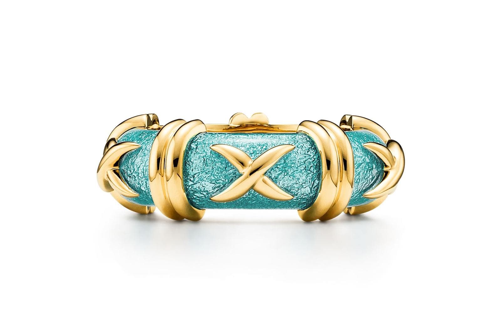 Кольцо Tiffany & Co. из золота с эмалью в технике пайонне